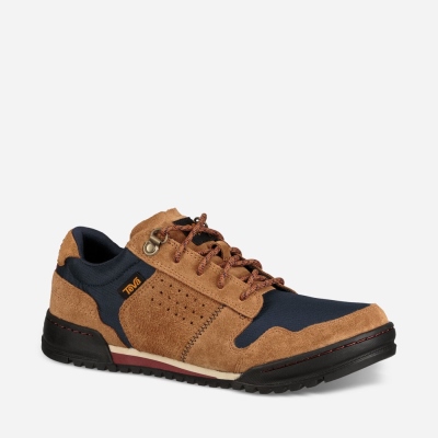 Teva Highside '84 - Men's Teva Lace Ups - Navy / Brown | India (FCNH32970)